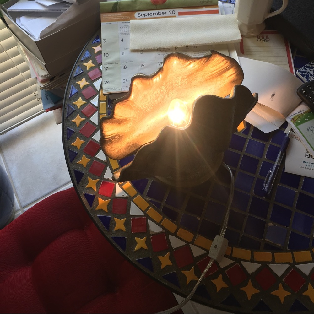 Regency cape home collection Large Resin Clam Shell lamp